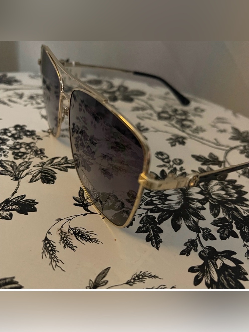 Guess Women's Silver Frame Sunglasses with Gray Gradient Lenses